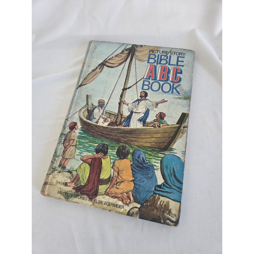 Vintage 1973 Kids Picture Story Bible ABC Book Hardcover